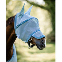 Produktbild von Rambo Fliegenmaske für Pferde mit Pony aus Polyester in Blau und Silber