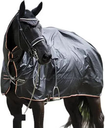 Produktbild von Rambo Mack In A Sack Outdoor-Pferdedecke mit Halsabdeckung in Blau oder Schwarz Größe S