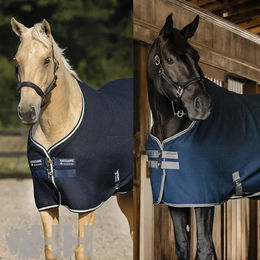 Produktbild von Rambo Techni-Waffle Trocknende Pferdedecke aus Polyester in Weiß und Blau