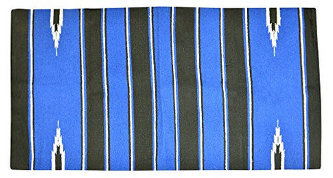 Produktbild von Randol'S Navajo Pferdedecke aus Baumwolle und Acryl Schwarz Blau Weiß 76 x 76 cm