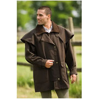 Produktbild von Randol's Regenmantel Reiten 3/4 für Herren aus Baumwolle Braun XL wasserabweisend