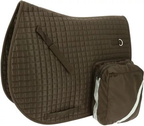 RANDOL'S Wanderreitschabracke aus Polyester mit Packtaschen und Reflektorband in Braun – Bild 1 von 3