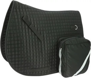 Randol's Wanderreitschabracke mit Packtaschen und Reflektorband Schwarz für Warmblut aus Polyester – Bild 1 von 3