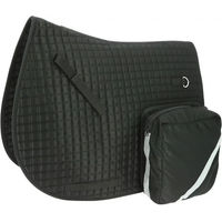 Produktbild von Randol's Wanderreitschabracke mit Packtaschen und Reflektorband Schwarz für Warmblut aus Polyester