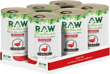 RAW Nature Nassfutter Ente Monoprotein Getreidefrei Sensitive 1000g – Bild 1 von 4