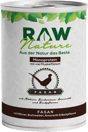 RAW Nature Nassfutter Fasan Pur mit Möhren & Amaranth getreidefrei monoprotein für Hunde und Katzen 400g – Bild 1 von 4