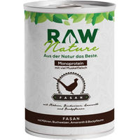Produktbild von RAW Nature Nassfutter Fasan Pur mit Möhren & Amaranth getreidefrei monoprotein für Hunde und Katzen 400g