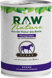 RAW Nature Nassfutter Pferd Stückchen in Sauce getreidefrei und monoprotein 400g – Bild 1 von 4