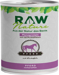RAW Nature Pferd Nassfutter Stückchen in Sauce für Hunde aller Altersstufen mit Kartoffeln hypoallergen 1000g – Bild 1 von 4