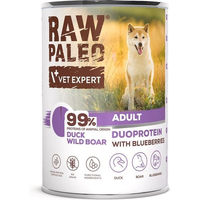 Produktbild von RAW PALEO Duck Boar Nassfutter für adulte Hunde mit Ente und Wildschwein getreidefrei 400g
