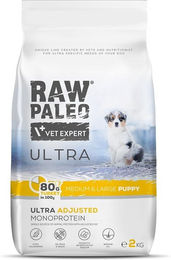 Produktbild von RAW PALEO Hundefutter Ultra Truthahn Getreidefrei Hypoallergen für Welpen Mittel und Gross 750g