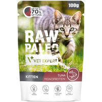 Produktbild von RAW PALEO Kitten Nassfutter Thunfisch Monoprotein getreidefrei und hypoallergen 100 g