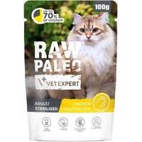Produktbild von RAW PALEO Monoprotein Nassfutter Huhn für sterilisierte Katzen Adult Getreidefrei 100 g