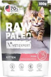 Produktbild von RAW PALEO Monoprotein Nassfutter Schwein für Kätzchen getreidefrei 100g