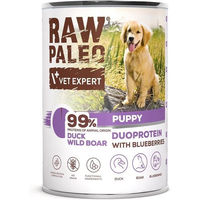 Produktbild von RAW PALEO Nassfutter Ente und Wildschwein für Welpen getreidefrei 400g