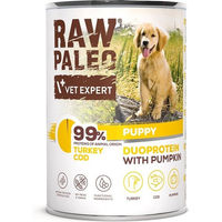 Produktbild von RAW PALEO Nassfutter Pute und Kabeljau getreidefrei für Welpen 400g