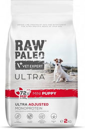 Produktbild von RAW PALEO Ultra Beef Mini Welpenfutter Rind getreidefrei hypoallergen monoprotein mit hohem Fleischanteil 2kg