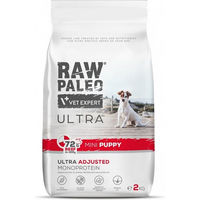 Produktbild von RAW PALEO Ultra Beef Mini Welpenfutter Rind getreidefrei hypoallergen monoprotein mit hohem Fleischanteil 2kg