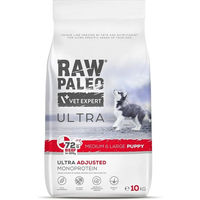 Produktbild von RAW PALEO Ultra Beef Welpenfutter für mittlere und große Rassen getreidefrei und hypoallergen 10kg - 10 kg