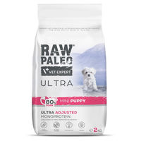 Produktbild von RAW PALEO Ultra Mini Welpen Trockenfutter Schwein 2kg getreidefrei hypoallergen monoprotein