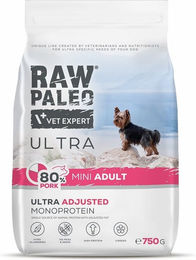RAW PALEO Ultra Pork Mini Adult Trockenfutter Schwein getreidefrei Monoprotein für kleine Hunde 750g – Bild 1 von 1