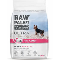 Produktbild von RAW PALEO Ultra Pork Mini Adult Trockenfutter Schwein getreidefrei Monoprotein für kleine Hunde 750g
