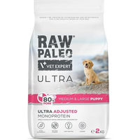 Produktbild von RAW PALEO Ultra Pork Welpenfutter für mittelgroße und große Hunde getreidefrei Monoprotein 2kg