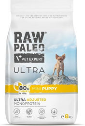Produktbild von RAW PALEO Ultra Turkey Mini Welpenfutter Truthahn getreidefrei hypoallergen Monoprotein 8kg