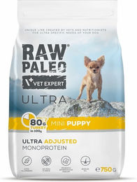 Produktbild von RAW PALEO Ultra Turkey Mini Welpenfutter Truthahn Stückchen in Soße hypoallergen getreidefrei 750g