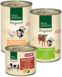 REAL NATURE Classic Nassfutter Katze Kitten Geflügel und Kalb 6x400 g - 6 x 400 g – Bild 1 von 2