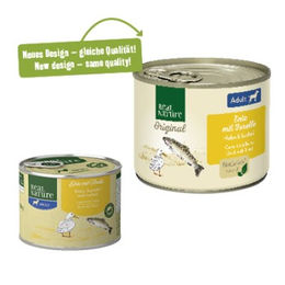 REAL NATURE Hund Nassfutter Adult Ente mit Forelle ohne Farb- und Aromastoffe ohne Konservierungsstoffe 6x200 g - 6 x 200 g – Bild 1 von 2
