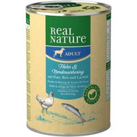 Produktbild von REAL NATURE Hund Nassfutter Adult Huhn und Nordmeerhering 24x400 g ohne Zusatzstoffe - 24 x 400 g