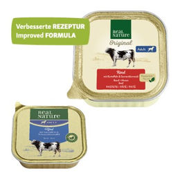 REAL NATURE Hund Nassfutter Adult Rind Haut & Fell ohne Zusatzstoffe 17x100 g - 17 x 100 g – Bild 1 von 2
