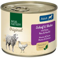 Produktbild von REAL NATURE Hund Nassfutter Adult Schaf und Huhn ohne Farb- und Aromastoffe 6x200 g - 6 x 200 g