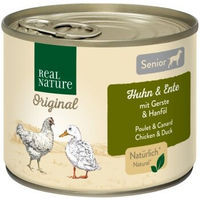 Produktbild von REAL NATURE Hund Nassfutter Senior Huhn und Ente ohne Konservierungsstoffe 6x200 g - 6 x 200 g