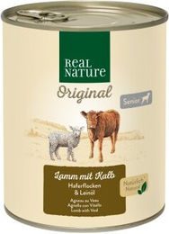 REAL NATURE Hund Nassfutter Senior Lamm und Kalb ohne Farb- und Aromastoffe und ohne Zucker 12x800 g - 12 x 800 g – Bild 1 von 2