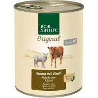 Produktbild von REAL NATURE Hund Nassfutter Senior Lamm und Kalb ohne Farb- und Aromastoffe und ohne Zucker 12x800 g - 12 x 800 g