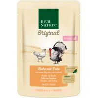 Produktbild von REAL NATURE Kitten Nassfutter Katze Huhn mit Pute ohne Zucker 12x85 g - 12 x 85 g