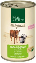 REAL NATURE Kitten Nassfutter Katze Kalb und Geflügel ohne Konservierungsstoffe 24x400 g - 24 x 400 g – Bild 1 von 2