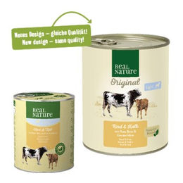 REAL NATURE Light Nassfutter Hund Adult Rind und Kalb ohne Farb- und Aromastoffe 6x800 g - 6 x 800 g – Bild 1 von 2