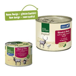Produktbild von REAL NATURE Nassfutter Hund Adult Hirsch und Huhn ohne Farb- und Aromastoffe 6x200 g - 6 x 200 g