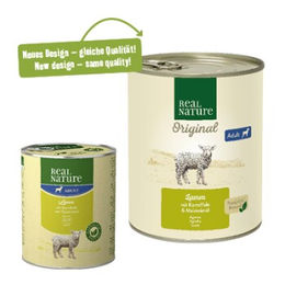 REAL NATURE Nassfutter Hund Adult Lamm mit Kartoffeln 6x800 g - 6 x 800 g – Bild 1 von 2