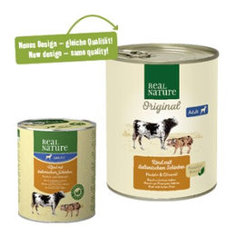 REAL NATURE Nassfutter Hund Adult Rind mit italienischem Schinken 6x800 g - 6 x 800 g – Bild 1 von 2