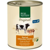 Produktbild von REAL NATURE Nassfutter Hund Adult Rind mit Schwein und italienischem Schinken 24x800 g - 24 x 800 g