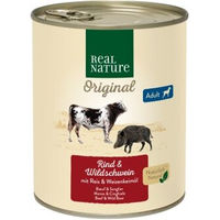 Produktbild von REAL NATURE Nassfutter Hund Adult Rind und Wildschwein 6x800 g - 6 x 800 g