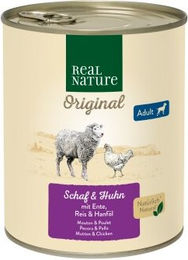 Produktbild von REAL NATURE Nassfutter Hund Adult Schaf und Huhn 24x800 g - 24 x 800 g