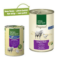 Produktbild von REAL NATURE Nassfutter Hund Adult Schaf und Huhn ohne Zusatzstoffe 6x400 g - 6 x 400 g