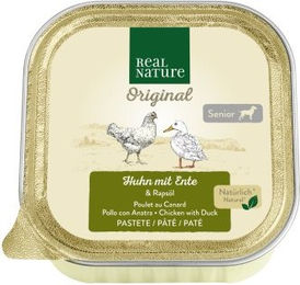 Produktbild von REAL NATURE Nassfutter Hund Senior Huhn und Ente ohne Farb- und Aromastoffe 17x100 g