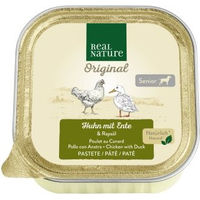 Produktbild von REAL NATURE Nassfutter Hund Senior Huhn und Ente ohne Farb- und Aromastoffe 34x100 g