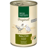 Produktbild von REAL NATURE Nassfutter Hund Senior Huhn und Ente ohne Konservierungsstoffe 24x400 g - 24 x 400 g